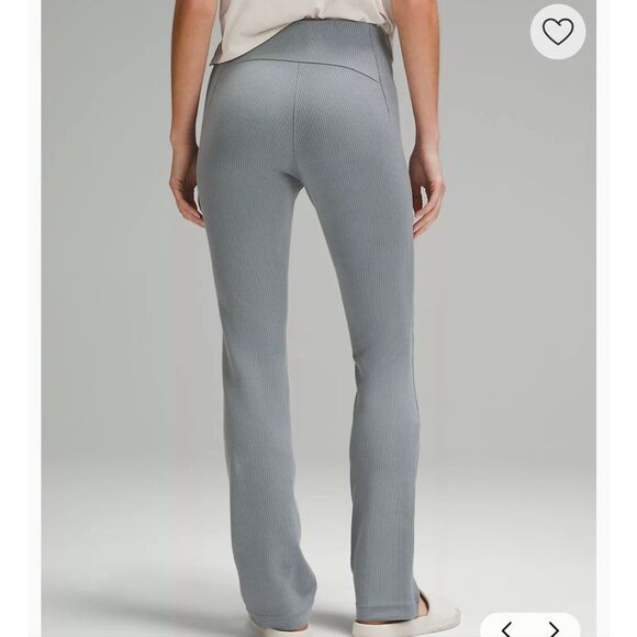 $148 Ribbed Softstreme Zip-Leg High-Rise Pant size 6 - Picture 3 of 6